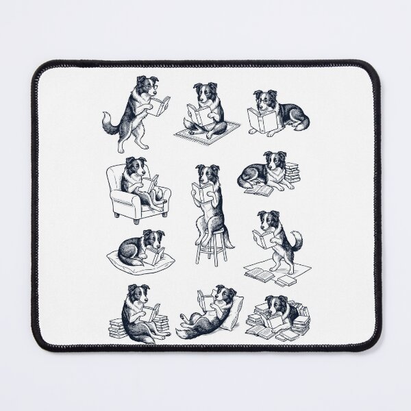Item preview, Vintage Border Collie Book Reader Reading Dog Lover designed and sold by dian-rody-crest.