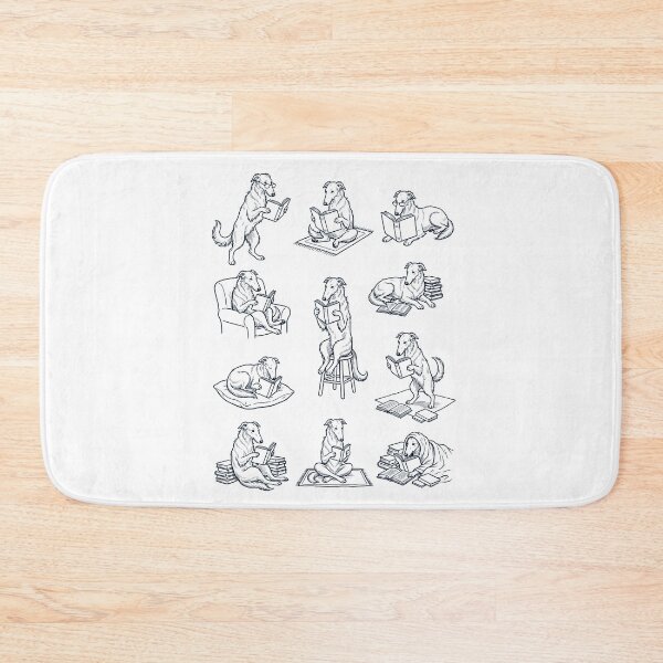 Item preview, Vintage Borzoi Book Reader Reading Dog Lover designed and sold by dian-rody-crest.