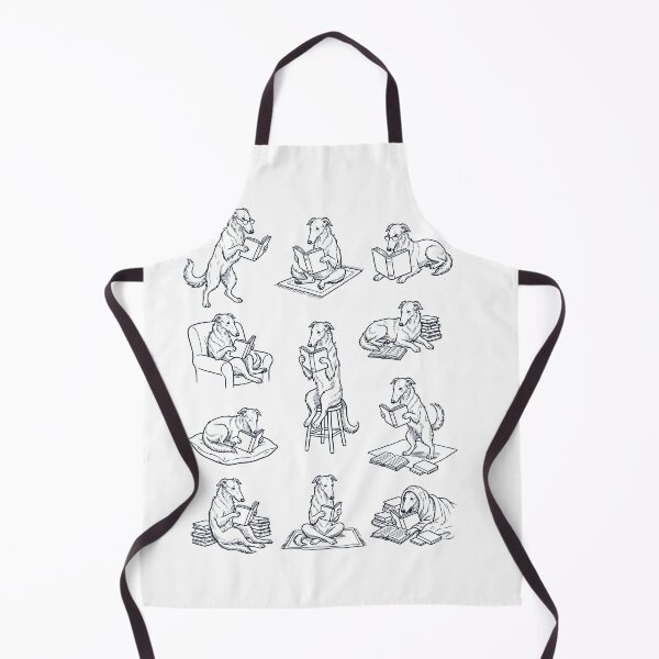 Item preview, Vintage Borzoi Book Reader Reading Dog Lover designed and sold by dian-rody-crest.