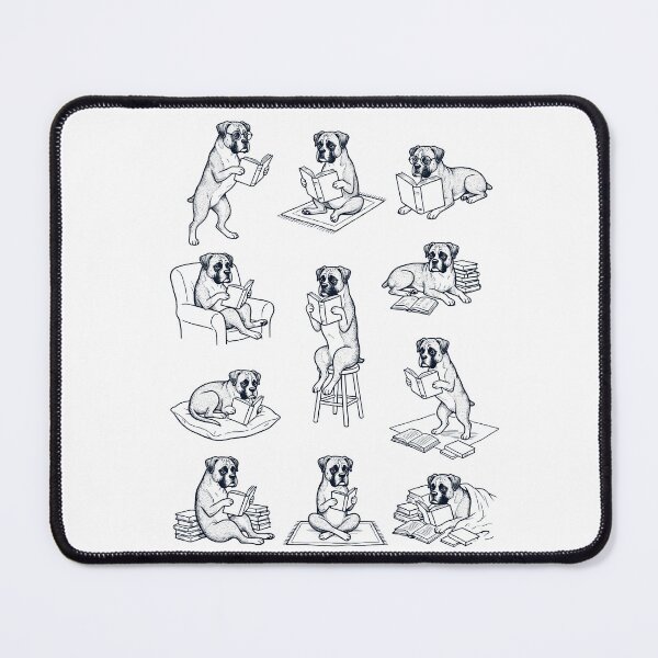 Item preview, Vintage Boxer Dog Book Reader Reading Dog Lover designed and sold by dian-rody-crest.