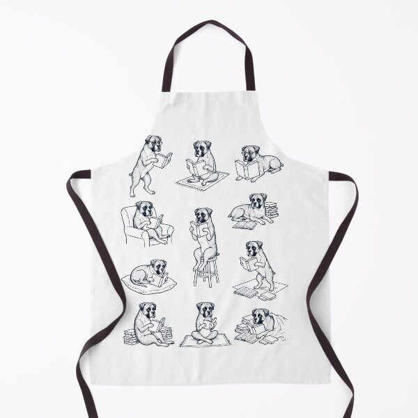 Item preview, Vintage Boxer Dog Book Reader Reading Dog Lover designed and sold by dian-rody-crest.