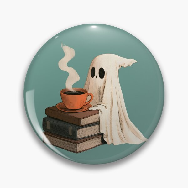 Item preview, Cozy Ghost Coffee & Books – Spooky Reading Halloween designed and sold by KAM-KAM-STORE.