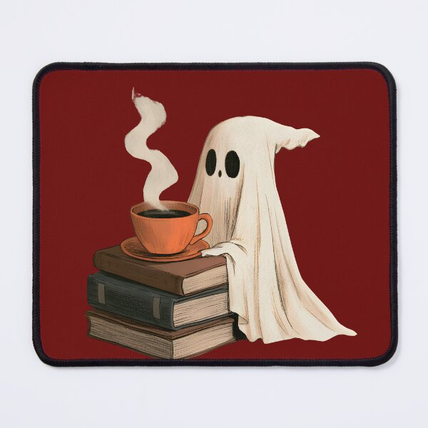 Item preview, Cozy Ghost Coffee & Books – Spooky Reading Halloween designed and sold by KAM-KAM-STORE.