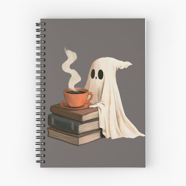 Item preview, Cozy Ghost Coffee & Books – Spooky Reading Halloween designed and sold by KAM-KAM-STORE.