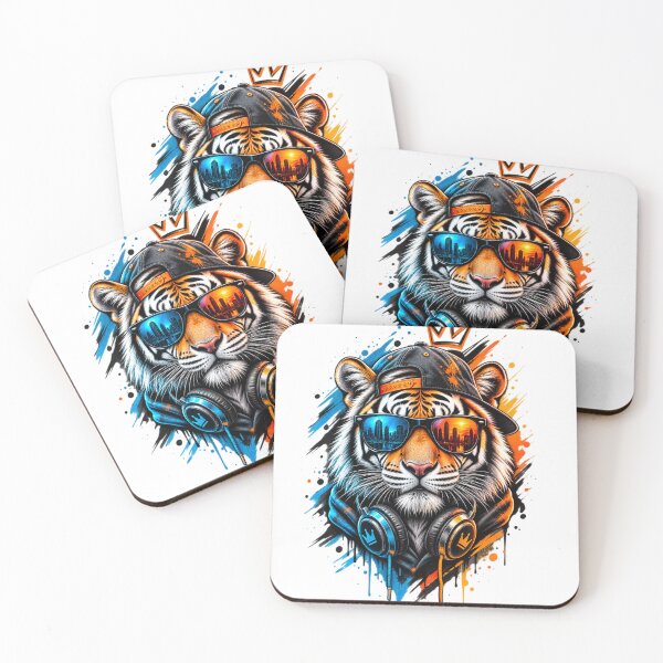 Item preview, Cool Urban Tiger with Headphones and Sunglasses designed and sold by DKSH1234.