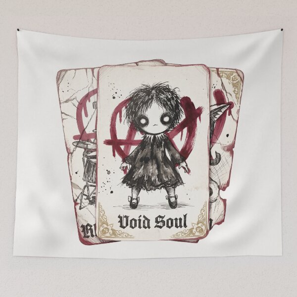 Item preview, Creepy Cute Void Soul Gothic Doll Special Edition for Light Fabrics designed and sold by Shyla Marsare.