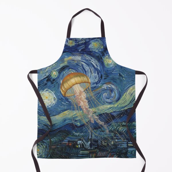 Item preview, Surreal jellyfish floats through a starry night designed and sold by aponwao.
