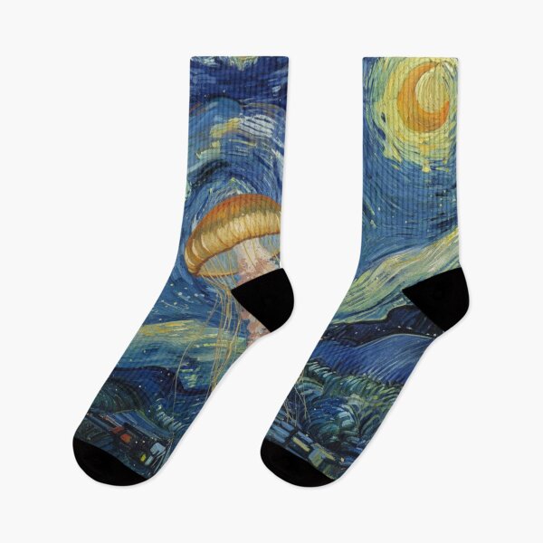 Item preview, Surreal jellyfish floats through a starry night designed and sold by aponwao.