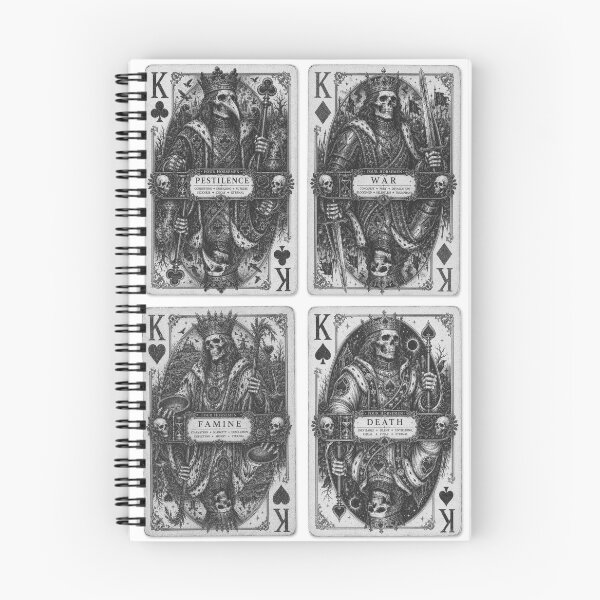 Item preview, 4 horsemen of apocalypse | Playing cards | Kings | Death | War | Pestilence | Famine designed and sold by Kromia.