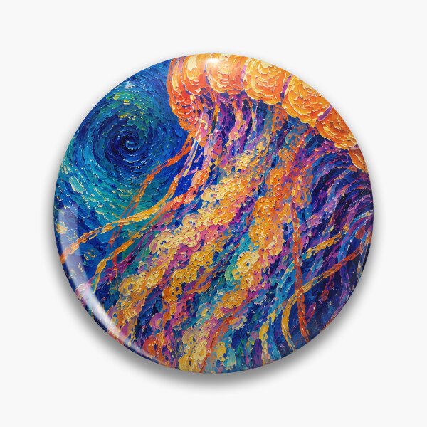 Item preview, Luminous Jellyfish in a Colorful Ocean designed and sold by Rahma-yehia23.