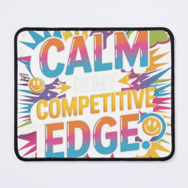 Item preview, Calm Is My Competitive Edge Retro Comic Pop Art Quote designed and sold by ArhaanFashions.