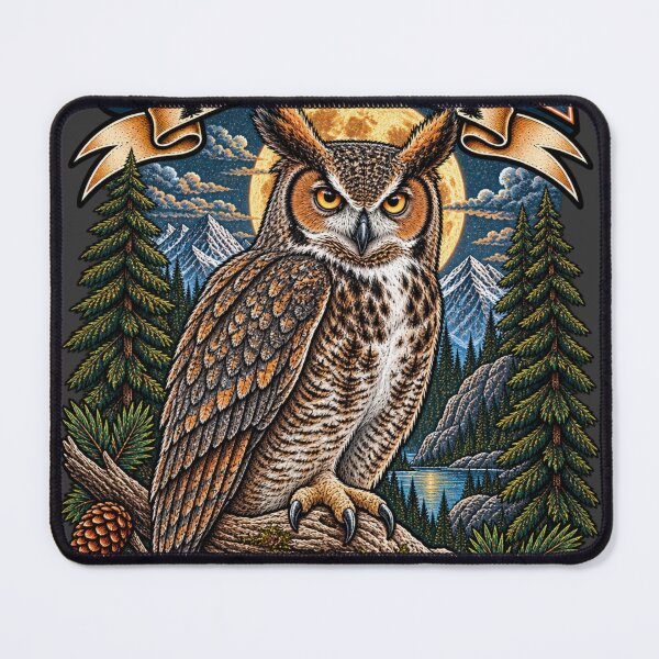 Item preview, Great Horned Owl Wild Night designed and sold by KrungiT Design .