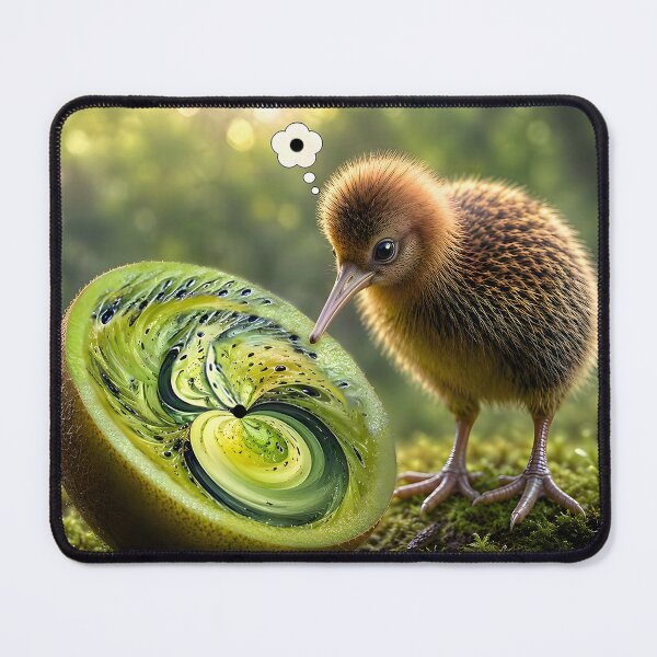 Item preview, Kiwi with a Kiwi pondering a Kiwi Cyber Oil designed and sold by O'clock Vibes.