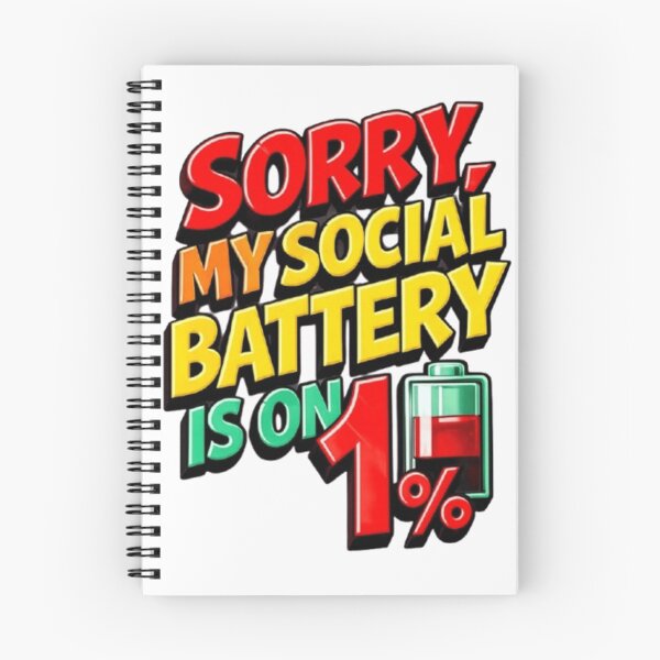 Item preview, Sorry My Social Battery Is On 1 Percent Introvert Comic Quote designed and sold by ArhaanFashions.
