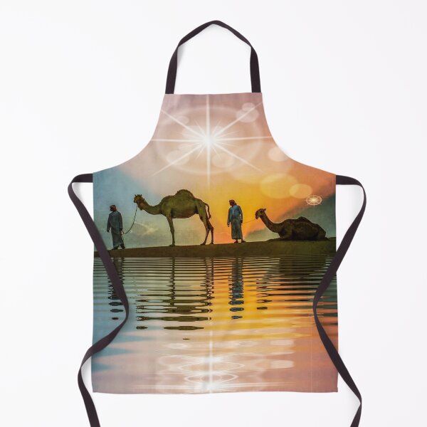 Item preview, camel group at an oasis at dawn watching sun rise designed and sold by mister-john.