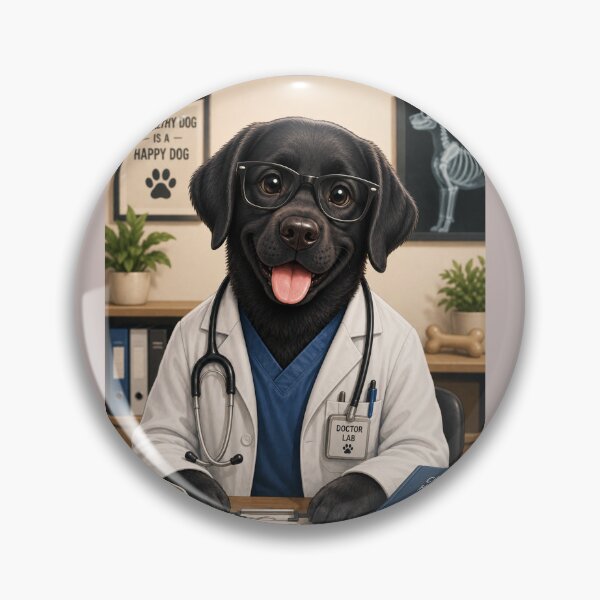 Aperçu de l'œuvre Docteur Lab II – Labrador médical créée et vendue par Goodthingstree.