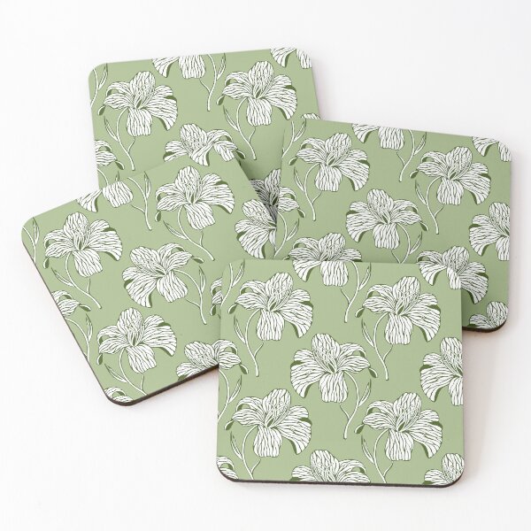 Item preview, ​Sage Green Botanical Line Art Pattern designed and sold by ​Jyoti Digital Artist.