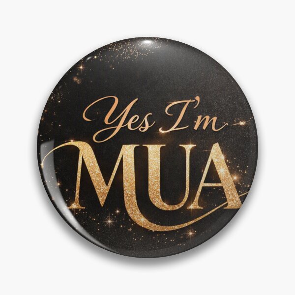 Item preview, Yes I’m MUA Makeup Artist Glam Black Gold Beauty Floral Design designed and sold by Lalala cute.