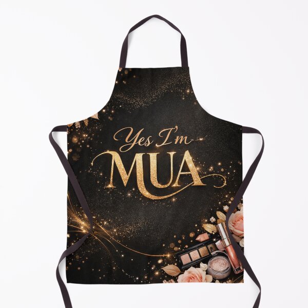 Item preview, Yes I’m MUA Makeup Artist Glam Black Gold Beauty Floral Design designed and sold by Lalala cute.