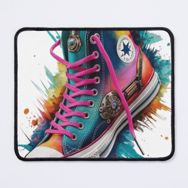 Item preview, Colorful Watercolor High Top Sneaker Vintage Paint Splatter Art designed and sold by ArhaanFashions.