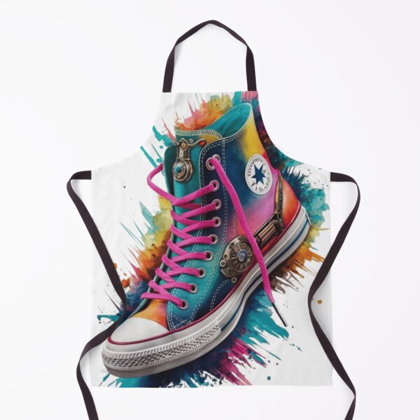 Item preview, Colorful Watercolor High Top Sneaker Vintage Paint Splatter Art designed and sold by ArhaanFashions.
