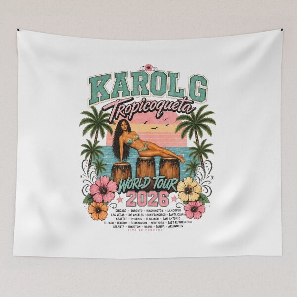 Item preview, Karol G 2026 Tour -Tropicoqueta Tropitour - Viajando Por El Mundo designed and sold by DreadFlockArt.