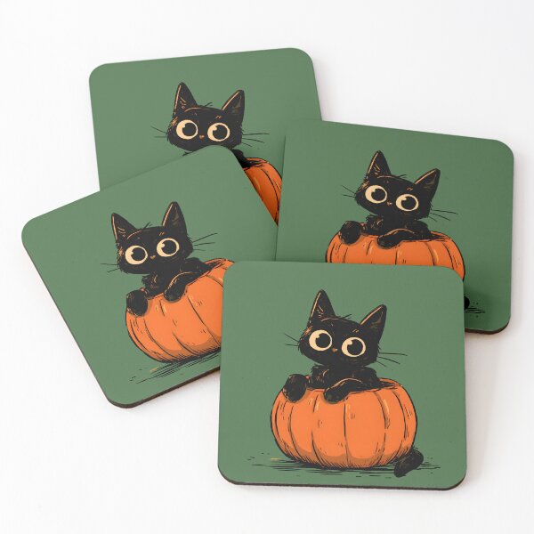 Item preview, Cute Black Cat in Pumpkin – Spooky Halloween Kitty designed and sold by KAM-KAM-STORE.