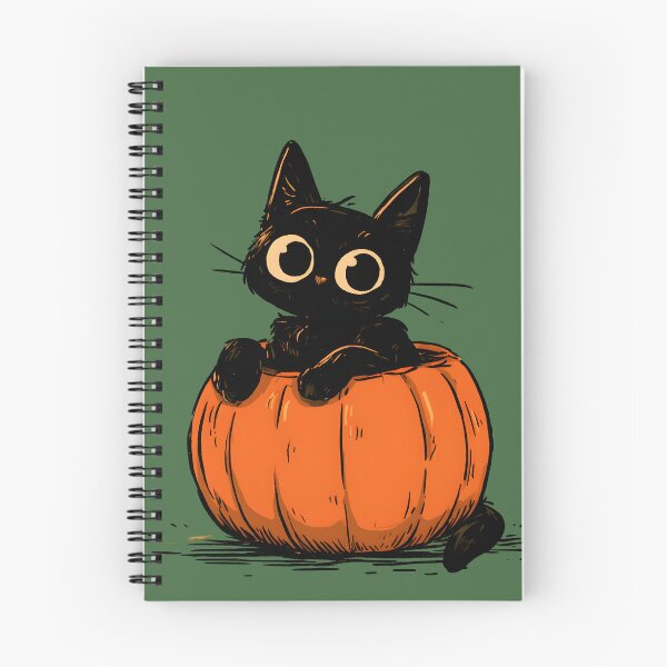 Item preview, Cute Black Cat in Pumpkin – Spooky Halloween Kitty designed and sold by KAM-KAM-STORE.
