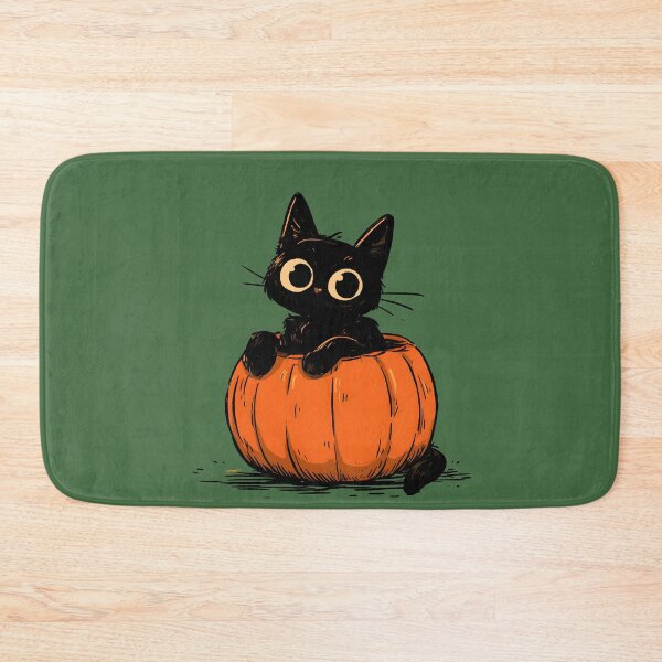 Item preview, Cute Black Cat in Pumpkin – Spooky Halloween Kitty designed and sold by KAM-KAM-STORE.