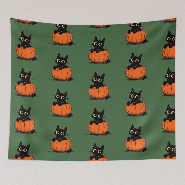 Item preview, Cute Black Cat in Pumpkin – Spooky Halloween Kitty designed and sold by KAM-KAM-STORE.