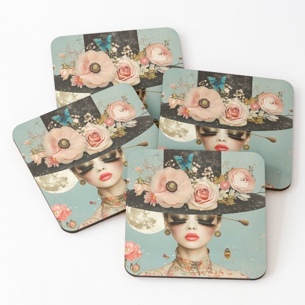 Item preview, Vintage Portrait with Hat and Flowers designed and sold by Soft Oddity.