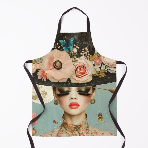 Item preview, Vintage Portrait with Hat and Flowers designed and sold by Soft Oddity.