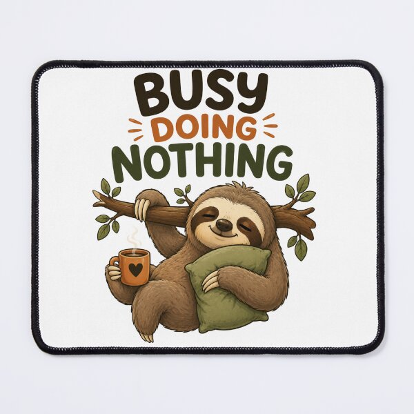 Item preview, Busy Doing Nothing – Funny Cute Sloth Cartoon Design designed and sold by Kiinaaa.