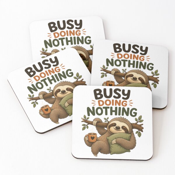 Item preview, Busy Doing Nothing – Funny Cute Sloth Cartoon Design designed and sold by Kiinaaa.