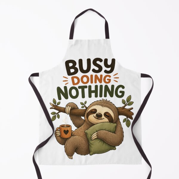 Item preview, Busy Doing Nothing – Funny Cute Sloth Cartoon Design designed and sold by Kiinaaa.
