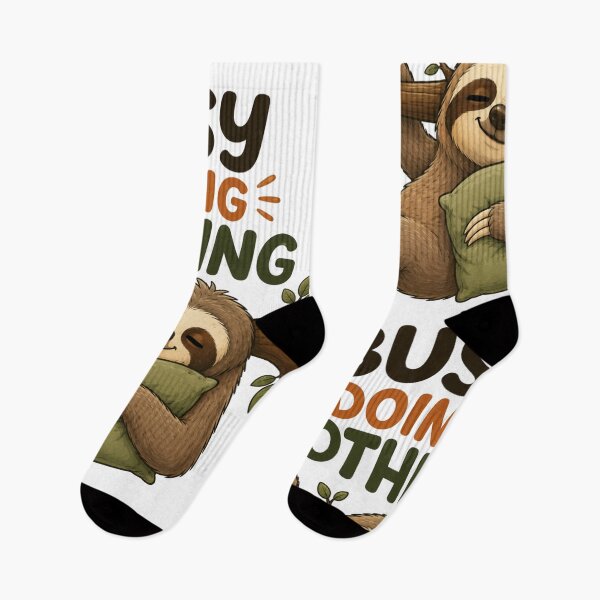 Item preview, Busy Doing Nothing – Funny Cute Sloth Cartoon Design designed and sold by Kiinaaa.