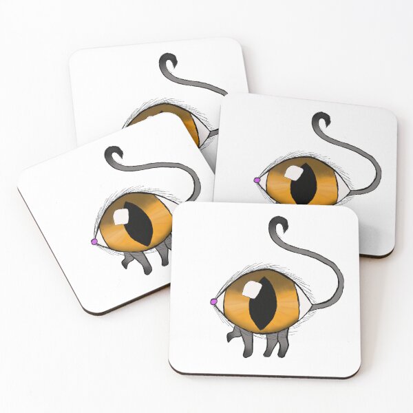 Item preview, Large eyeball cat drawing  designed and sold by QueenOfCorn.