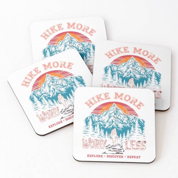 Item preview, Hike More Worry Less Vintage Mountain Adventure Hiking Design designed and sold by muhammadkhafidh.