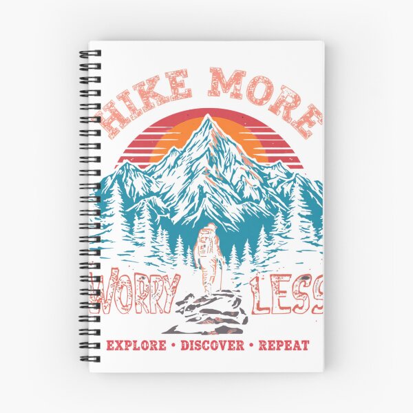 Item preview, Hike More Worry Less Vintage Mountain Adventure Hiking Design designed and sold by muhammadkhafidh.