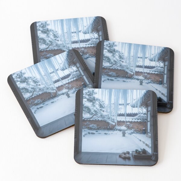 Item preview, Winter Silent Snowscape & Icicles over a Traditional Hanok: A Cozy Moment on the Daecheongmaru designed and sold by SOOstudio73.