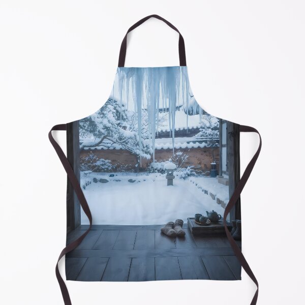 Item preview, Winter Silent Snowscape & Icicles over a Traditional Hanok: A Cozy Moment on the Daecheongmaru designed and sold by SOOstudio73.