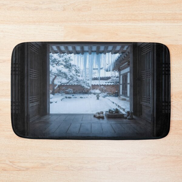 Item preview, Winter Silent Snowscape & Icicles over a Traditional Hanok: A Cozy Moment on the Daecheongmaru designed and sold by SOOstudio73.