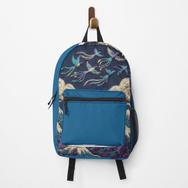 Item preview, Embroidered Mountains And Flying Mythical Birds Patch designed and sold by Azurart2.