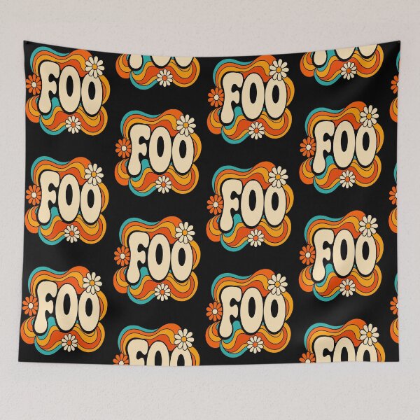 Item preview, FOO Groovy Floral Retro Rock Music Design designed and sold by ViniBall.