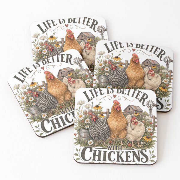 Item preview, La vida es mejor con gallinas | Diseño vintage para amantes de las gallinas designed and sold by InkBarn.