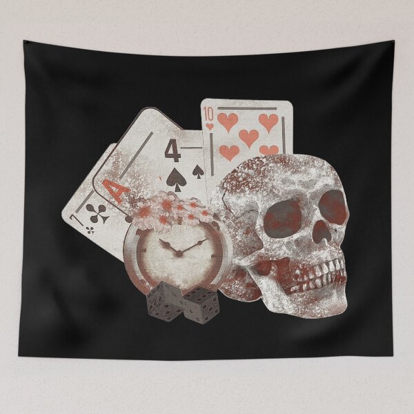 Item preview, Playing cards, clocks, human skulls designed and sold by Kirei-Lily.