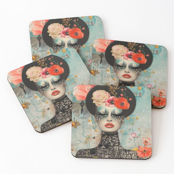 Item preview, Vintage Witch Portrait with Hat and Flowers designed and sold by Soft Oddity.