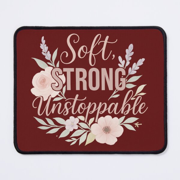 Item preview, Soft Strong Unstoppable Quote Floral Watercolor Typography designed and sold by QCena.