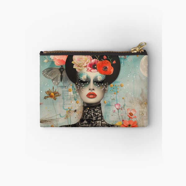 Item preview, Vintage Witch Portrait with Hat and Flowers designed and sold by Soft Oddity.