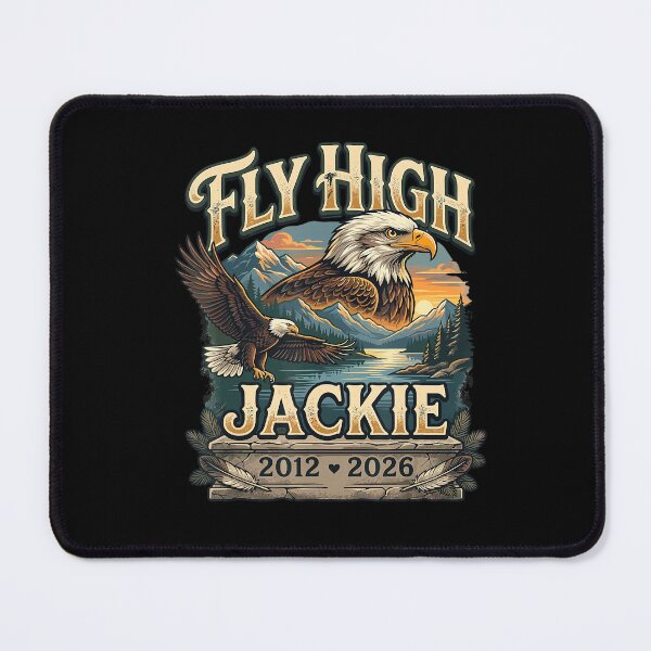 Item preview, Fly High Jackie 2012–2026 Bald Eagle Memorial Tribute designed and sold by NoeValdric.